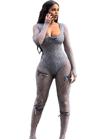 Long Sleeve Lace Jumpsuit