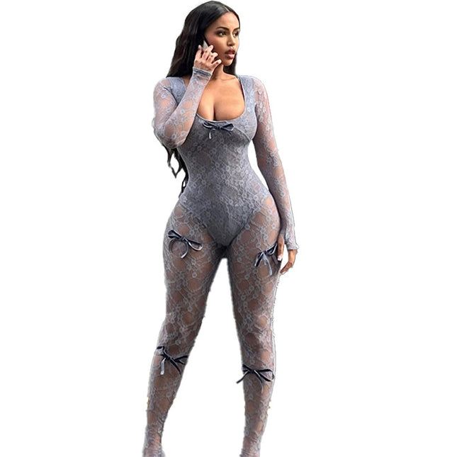Long Sleeve Lace Jumpsuit