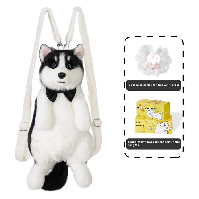 Husky Plush Stuffy Bag