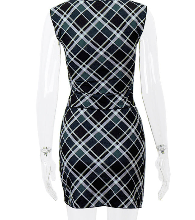 College Style Retro Two-piece Set