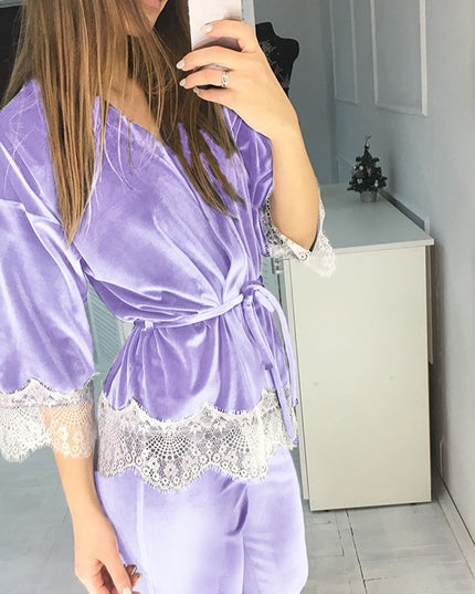 Winter Velvet Pajama Set