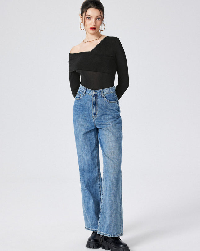 Off-Shoulder Knitted Bodysuit
