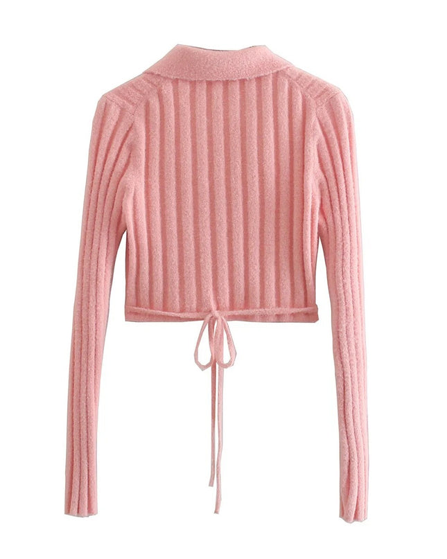 Tie Around Crop Sweater