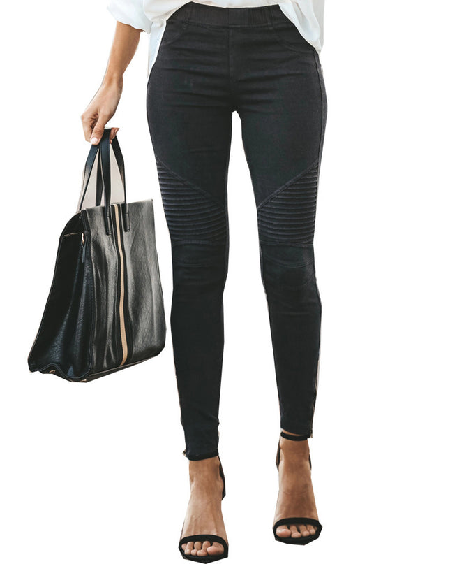 Ribbed Design Jeggings