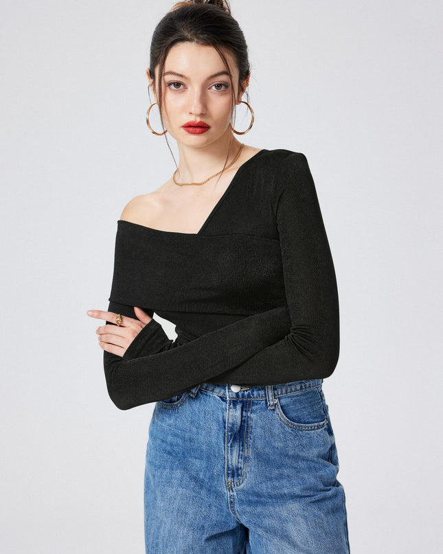 Off-Shoulder Knitted Bodysuit