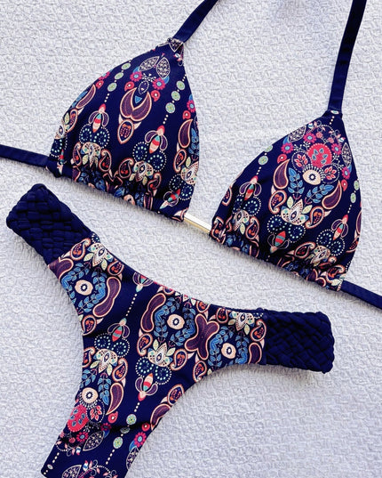 Braid & Print Bikini