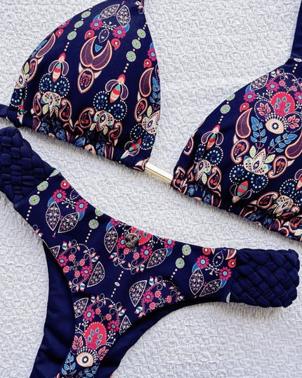 Braid & Print Bikini