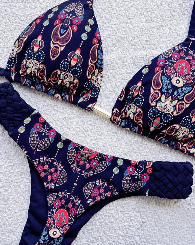 Braid & Print Bikini