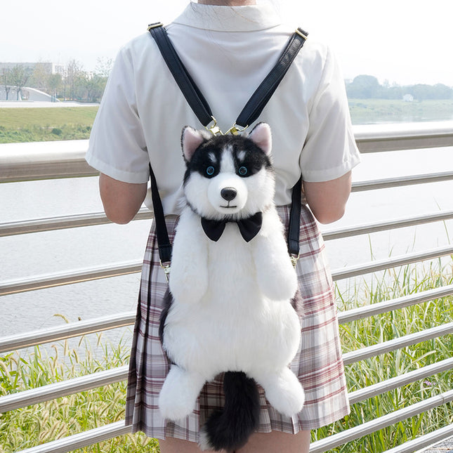Husky Plush Stuffy Bag