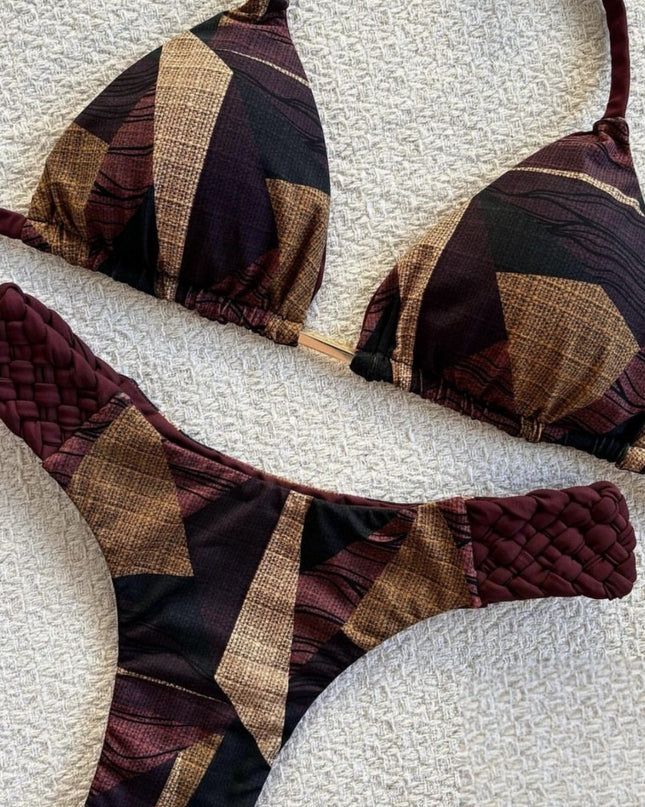 Braid & Print Bikini