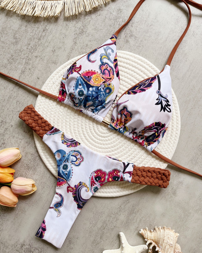 Braid & Print Bikini