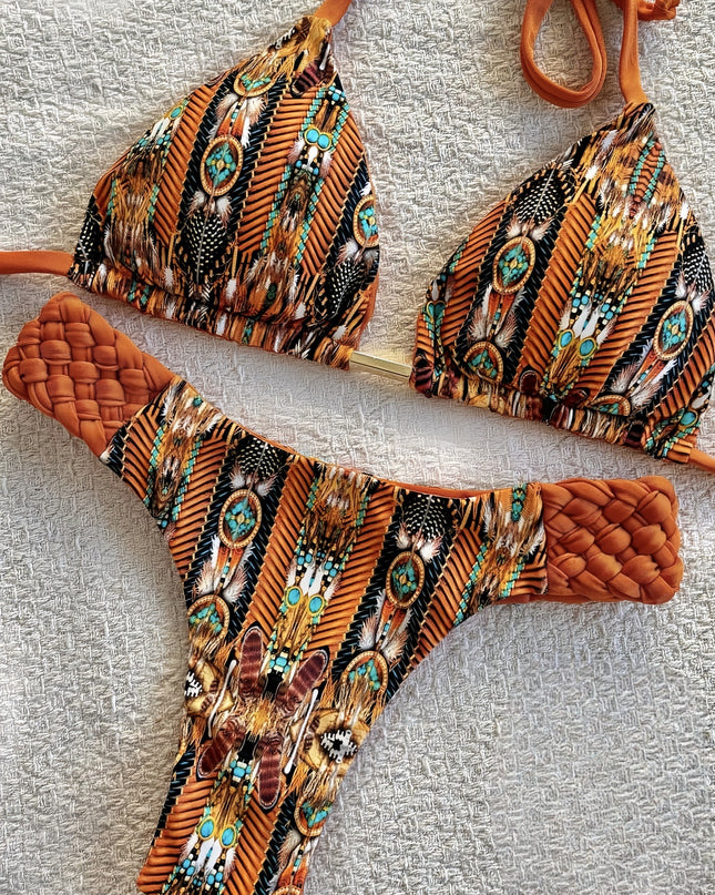 Braid & Print Bikini