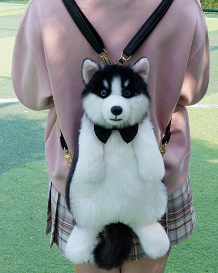 Husky Plush Stuffy Bag