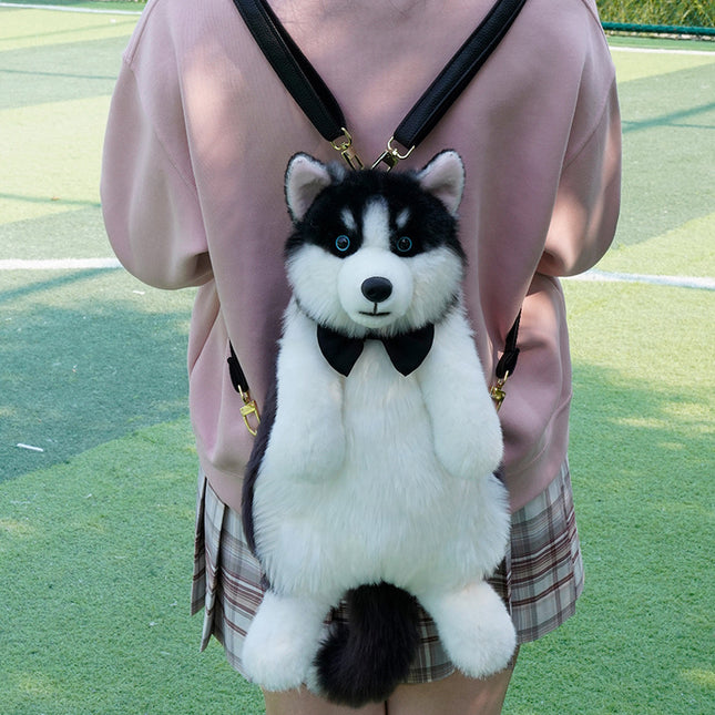 Husky Plush Stuffy Bag