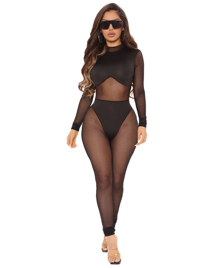 Mesh See Through Jumpsuit