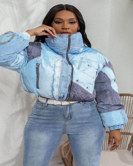Patchwork Puffer Jacket