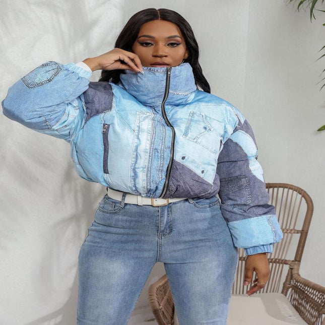 Patchwork Puffer Jacket