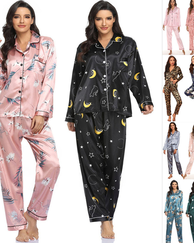 Print Long Sleeve & Pants Pajama Set