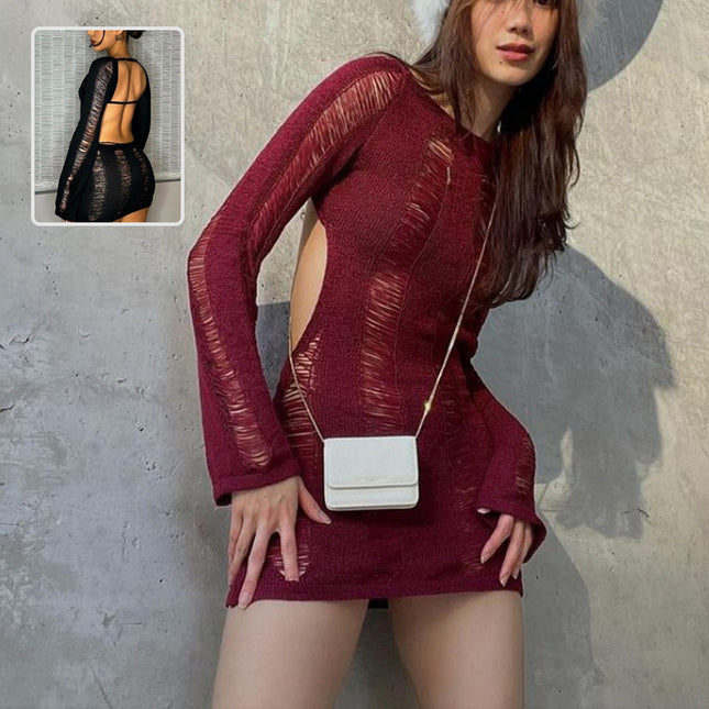 Hollow Bodycon Slits Dress