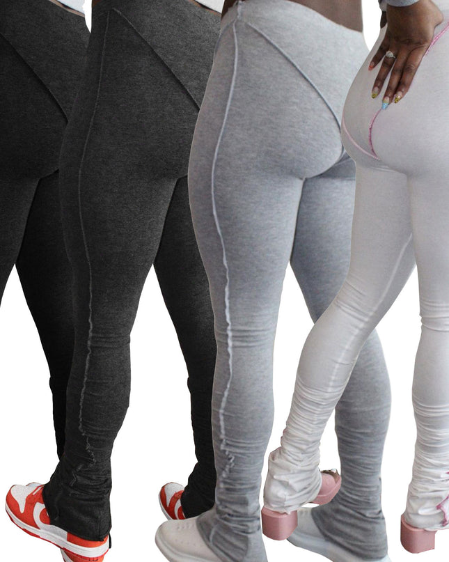 Stacked Cotton Pants