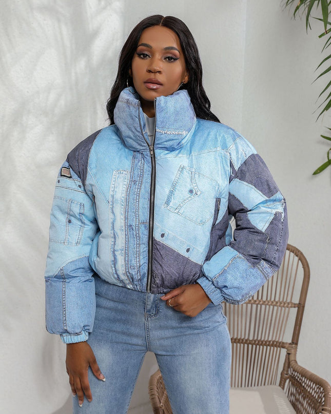 Patchwork Puffer Jacket