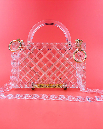 Transparent Checkered Acrylic Bag