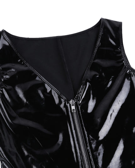 Black Shiny Bodysuit