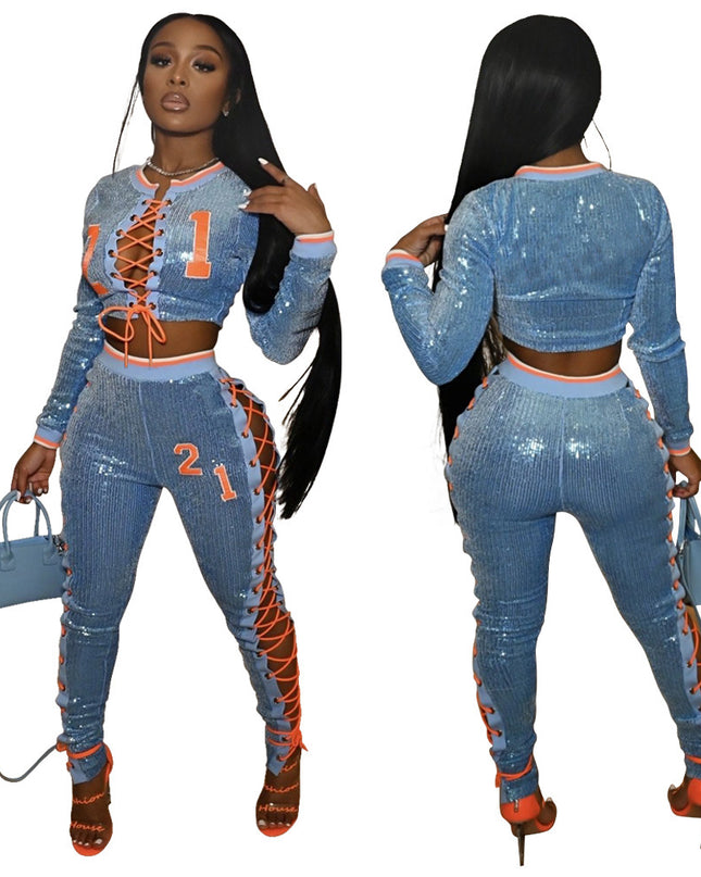 Side Tie Top & Pants Set