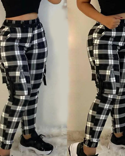 Black Plaid Pants