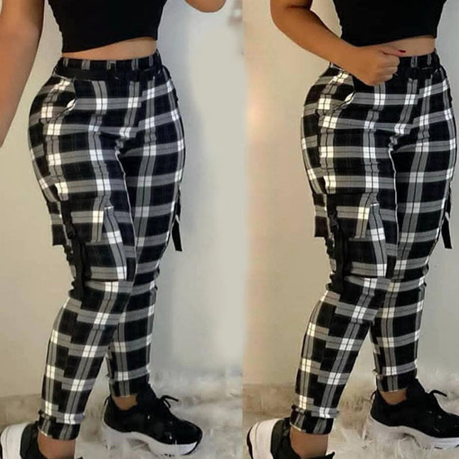 Black Plaid Pants