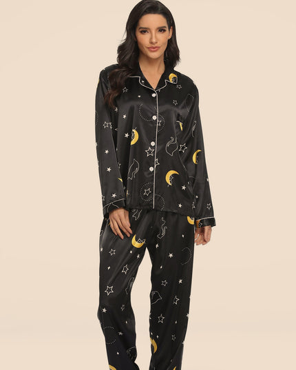 Print Long Sleeve & Pants Pajama Set