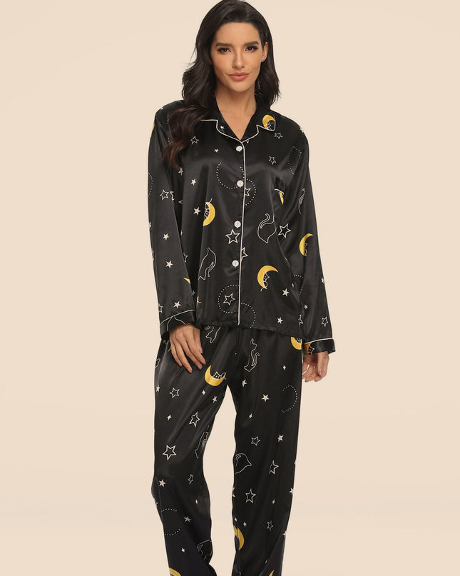 Print Long Sleeve & Pants Pajama Set