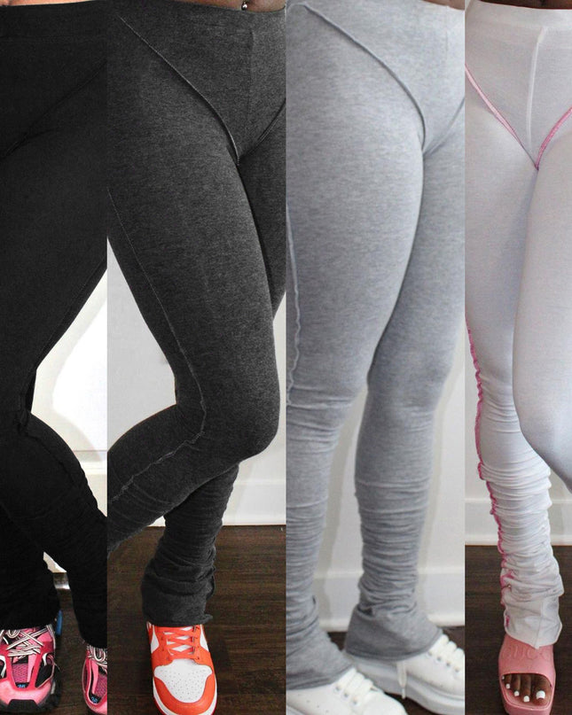 Stacked Cotton Pants