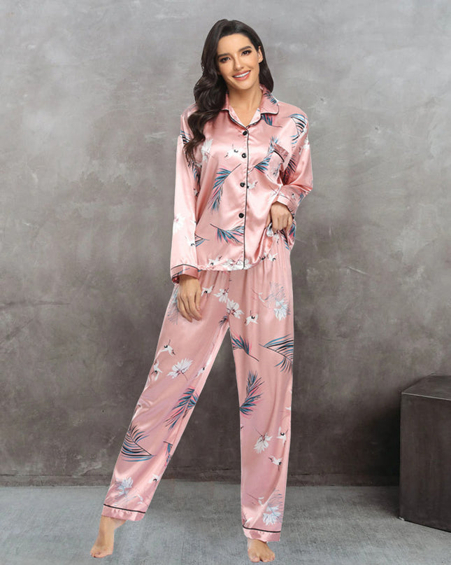 Print Long Sleeve & Pants Pajama Set