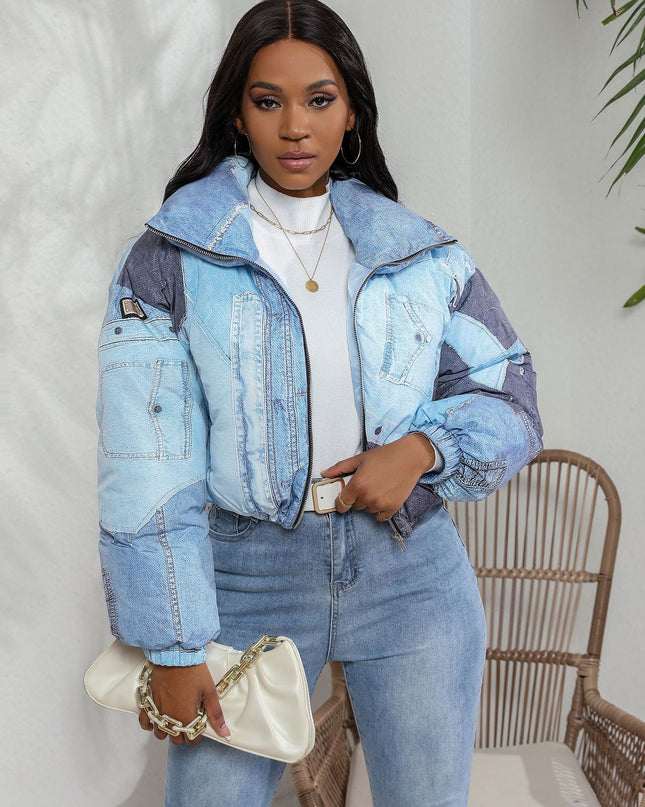 Patchwork Puffer Jacket