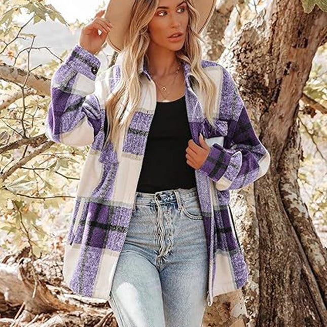 Woolen Plaid Sweater