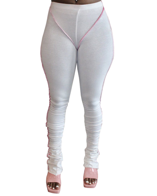 Stacked Cotton Pants