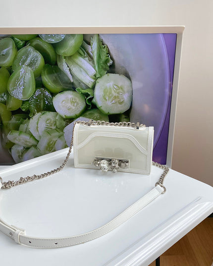 Jelly Bag With Diamonds & Chain
