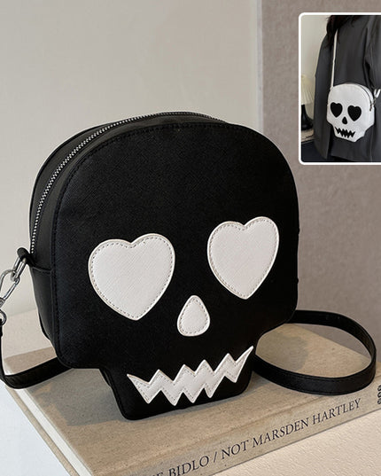 Black & White Skull Face Purse