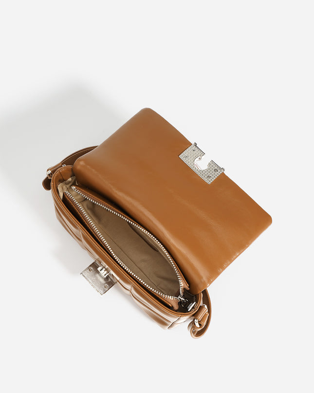 Soft Leather Square Shoulder Bag