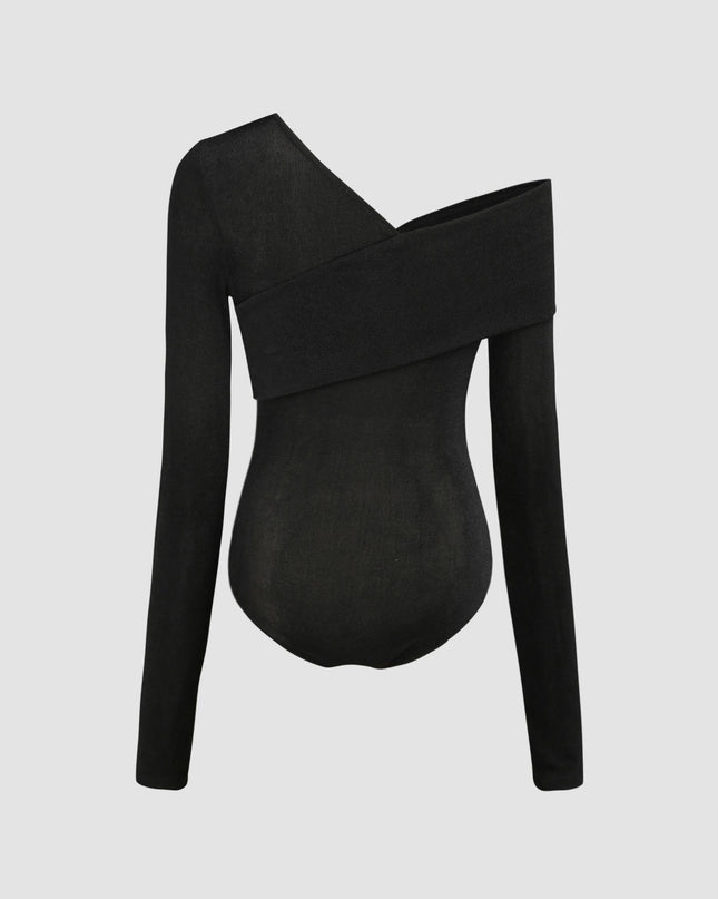 Off-Shoulder Knitted Bodysuit