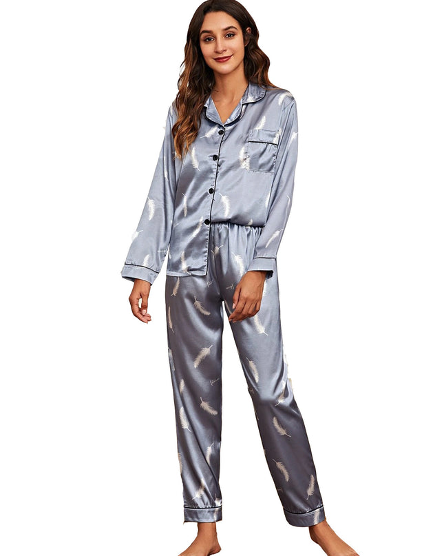 Print Long Sleeve & Pants Pajama Set