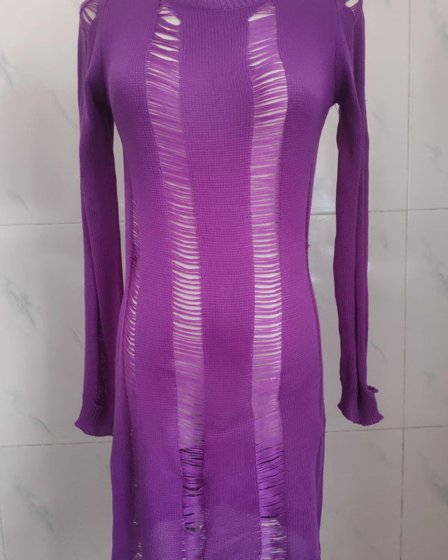 Hollow Bodycon Slits Dress