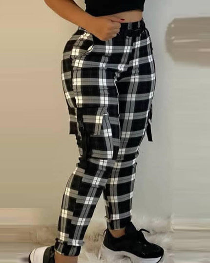Black Plaid Pants