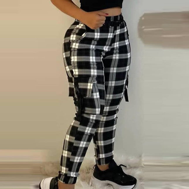 Black Plaid Pants