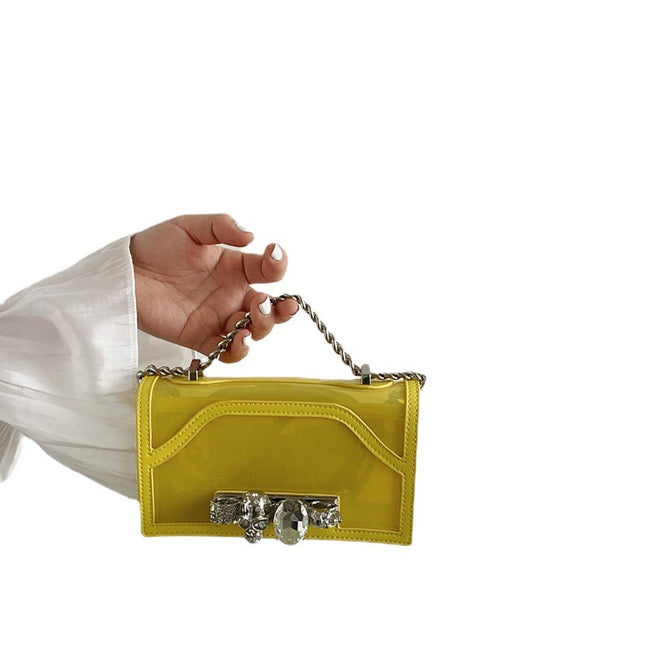 Jelly Bag With Diamonds & Chain