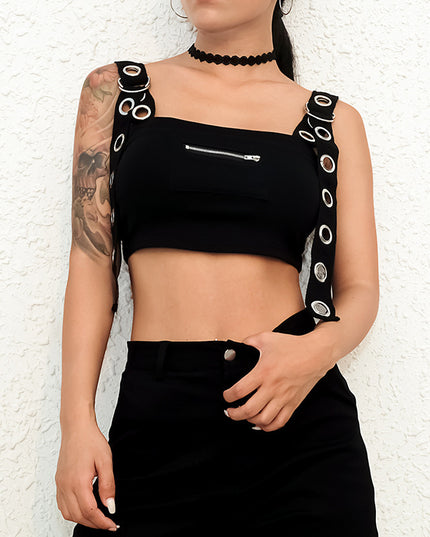 Shoulder Strap Crop Top