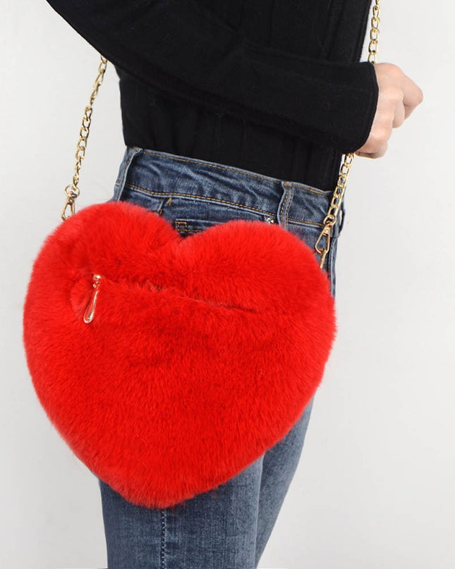 Plush Heart Bag