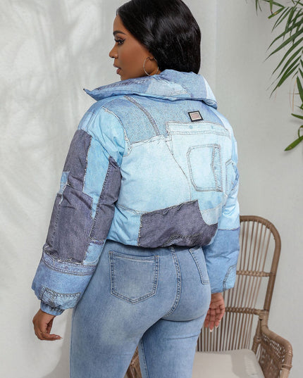 Patchwork Puffer Jacket
