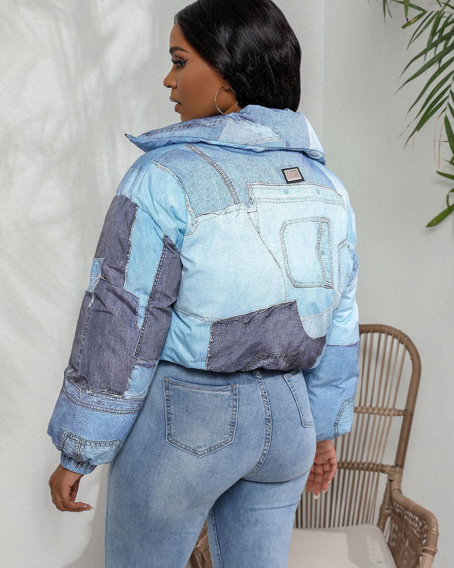 Patchwork Puffer Jacket